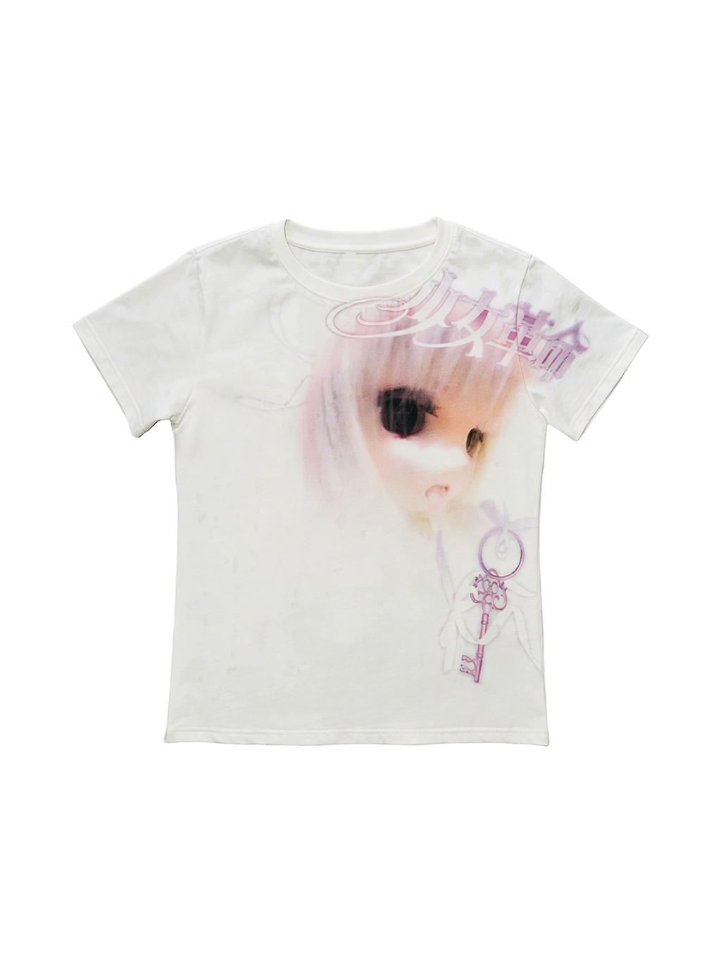 PAIKI Girl Portrait Print T-Shirt