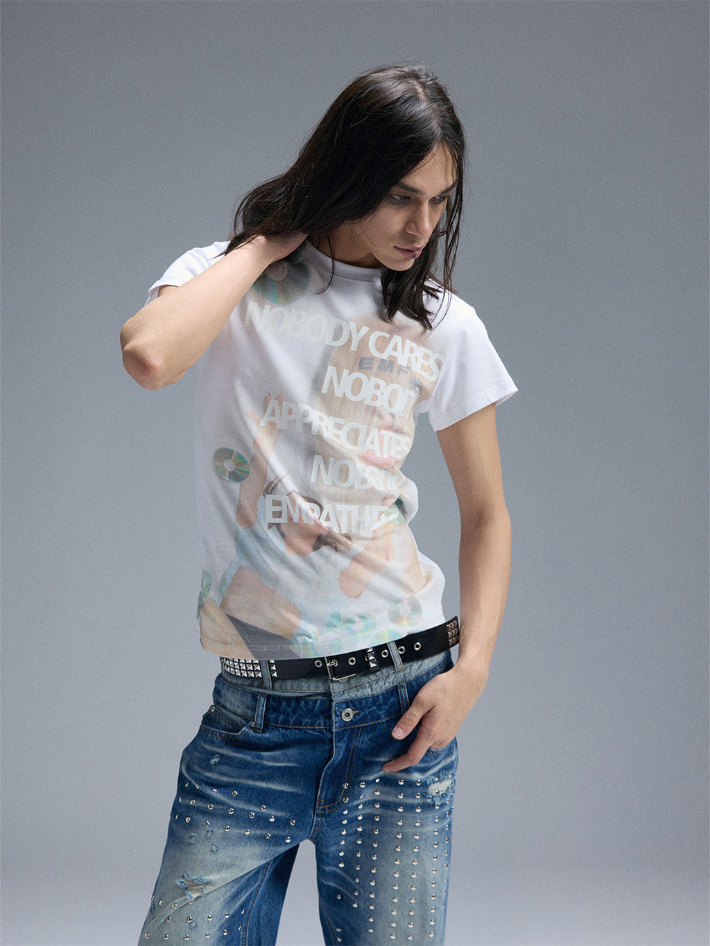 PAIKI CD Portrait Crew Neck T-Shirt