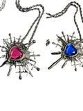 PAIKI Heart Pink and Blue Double Sided Necklace