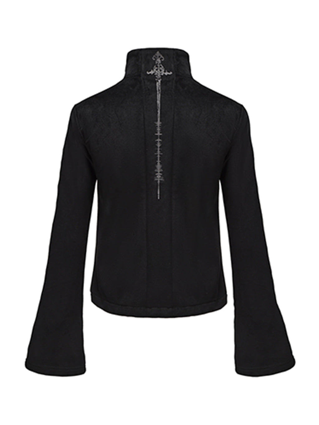 PAIKI Skull Singer & Music Note Velvet Zip Jacket