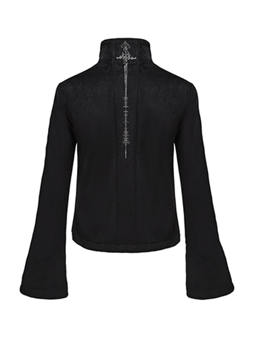 PAIKI Skull Singer & Music Note Velvet Zip Jacket