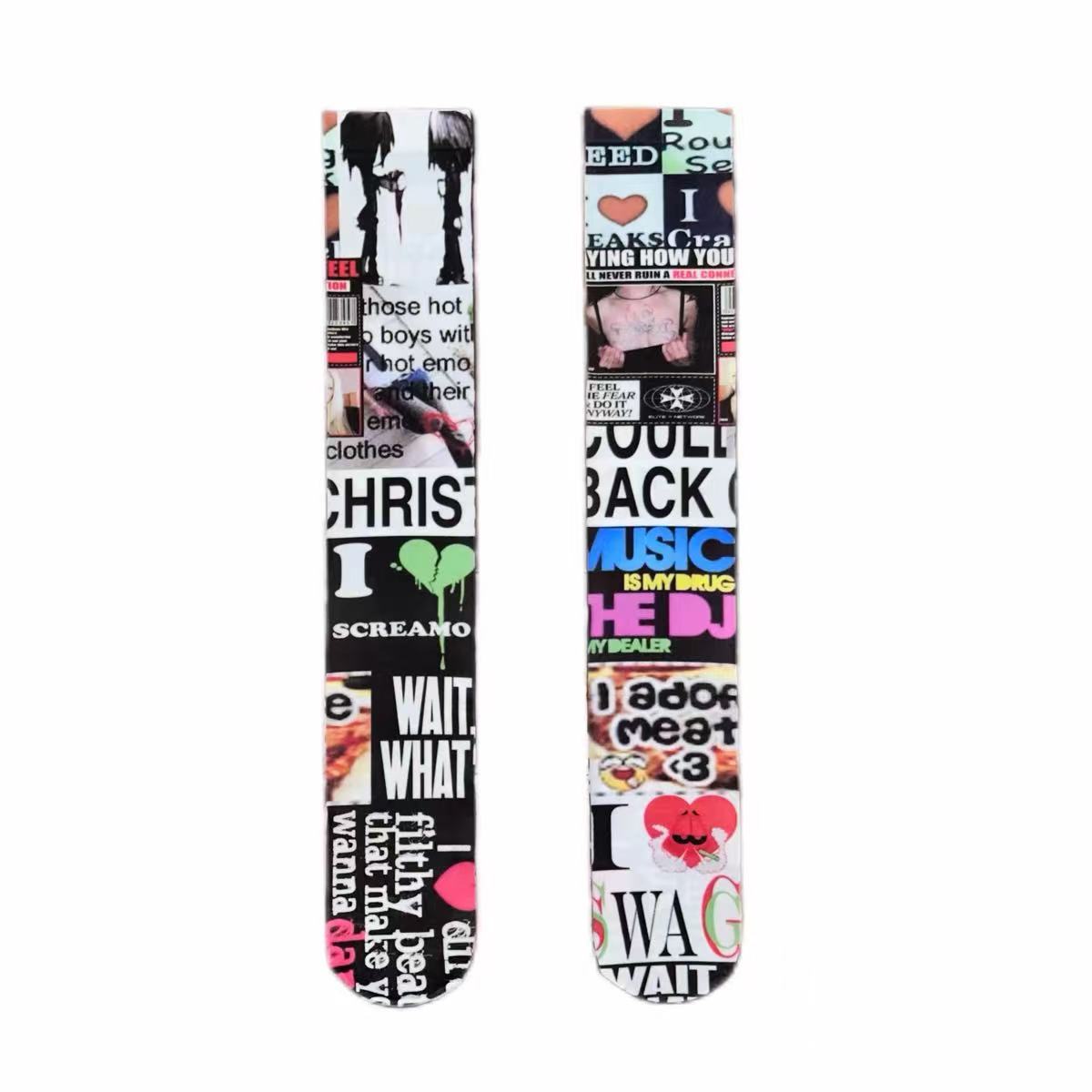 ACID VISION Velvet Knee-High Socks