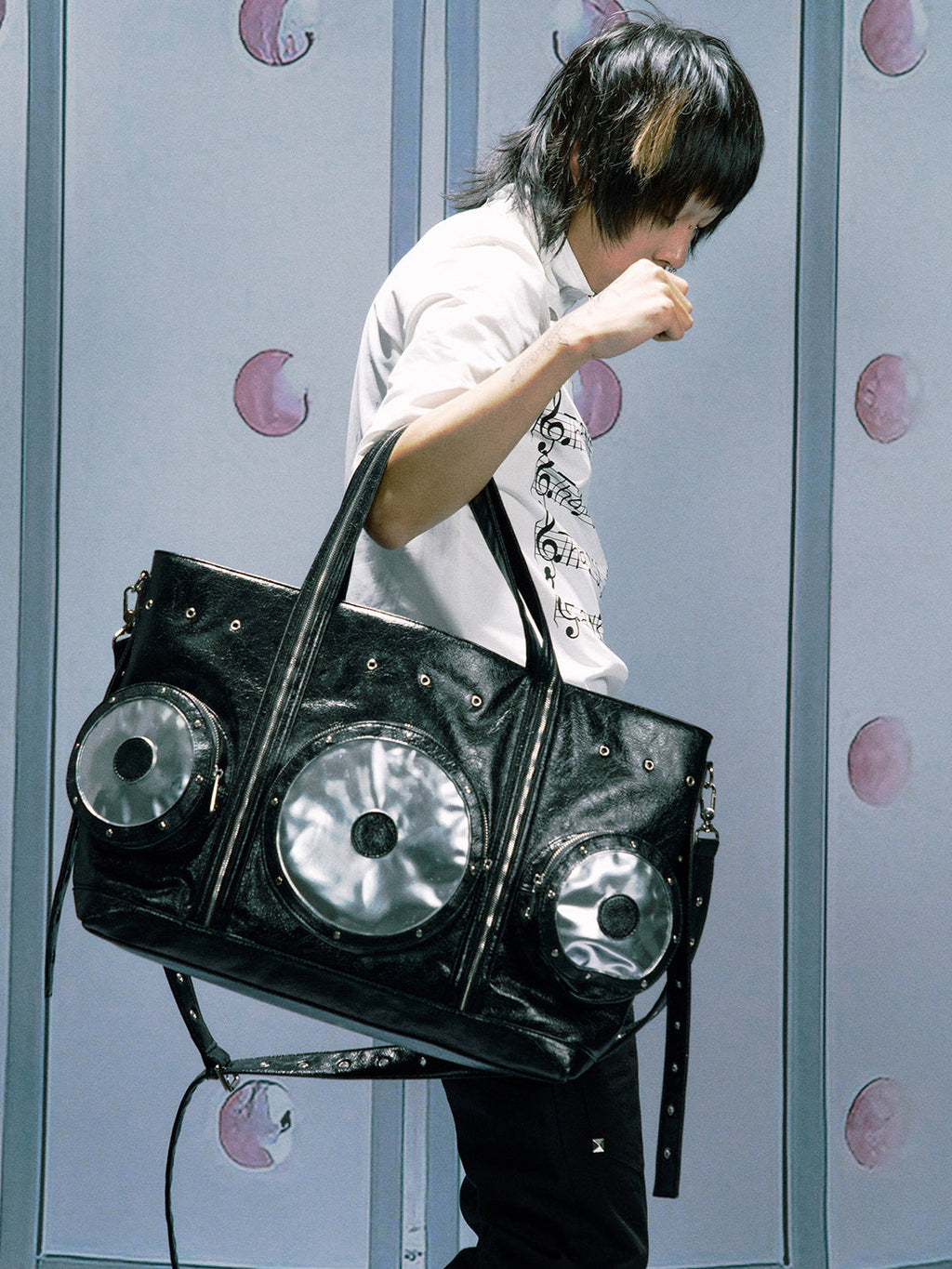 PAIKI Speaker Pattern One-Shoulder Tote Bag