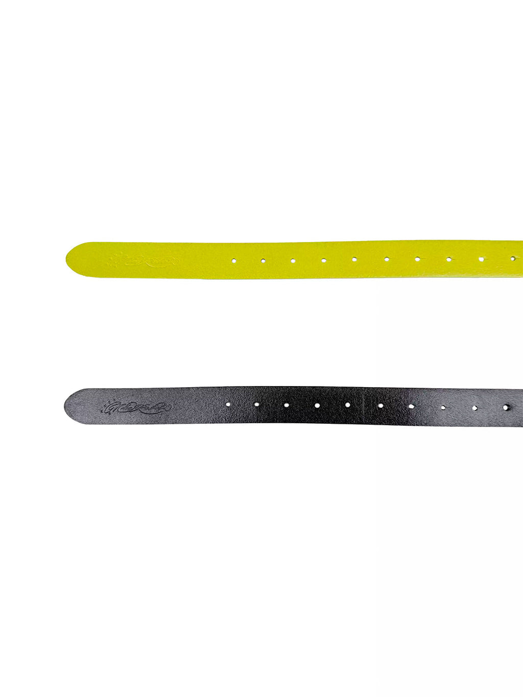 CHAI Wing Alloy Engraved Leather Belt – Yellow