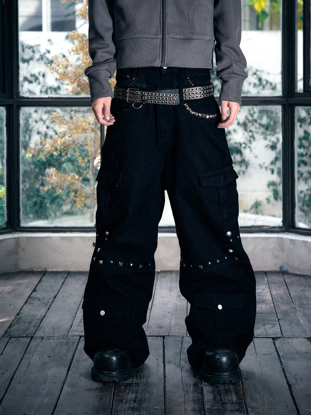 PAIKI Studded Work Pants