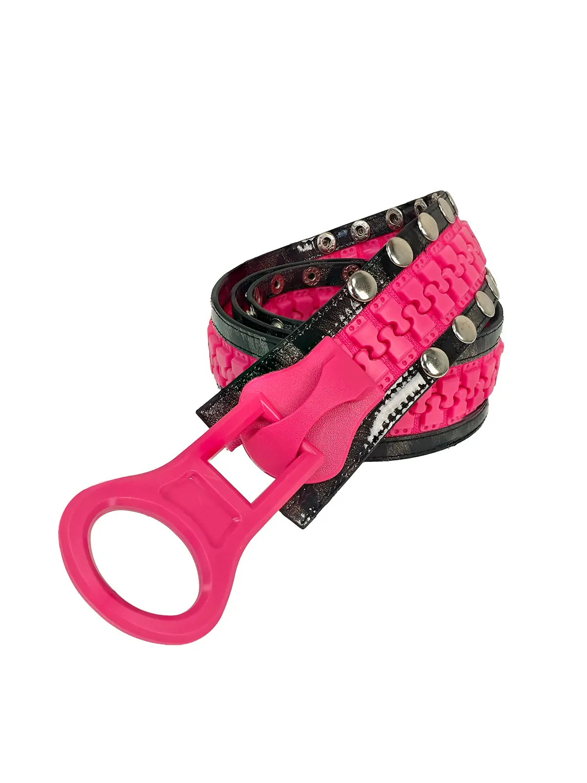 FOURTH3EX OVERSIZED ZIPPER STUDDED BELT