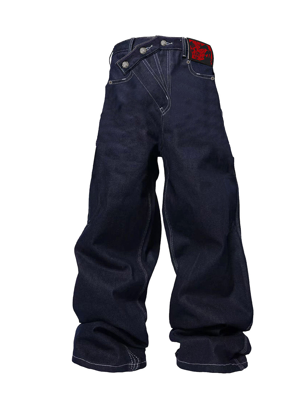 PAIKI Raw Denim Wide-Leg Jeans