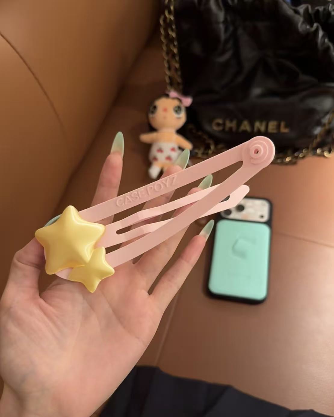 3D Star Hair Clip Phone Case