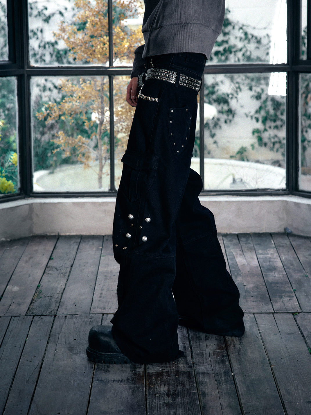 PAIKI Studded Work Pants