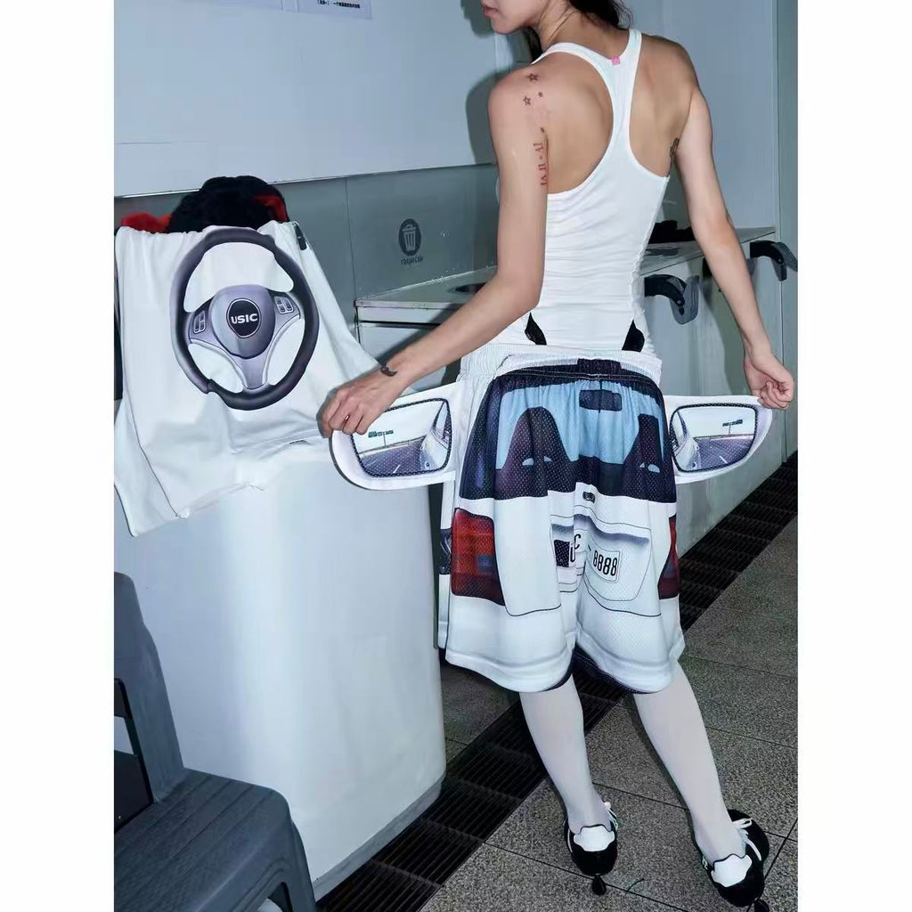 USIC | CAR PRINT MESH BASKETBALL SHORTS