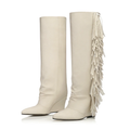 Schnürstiefel mit Pelzbesatz