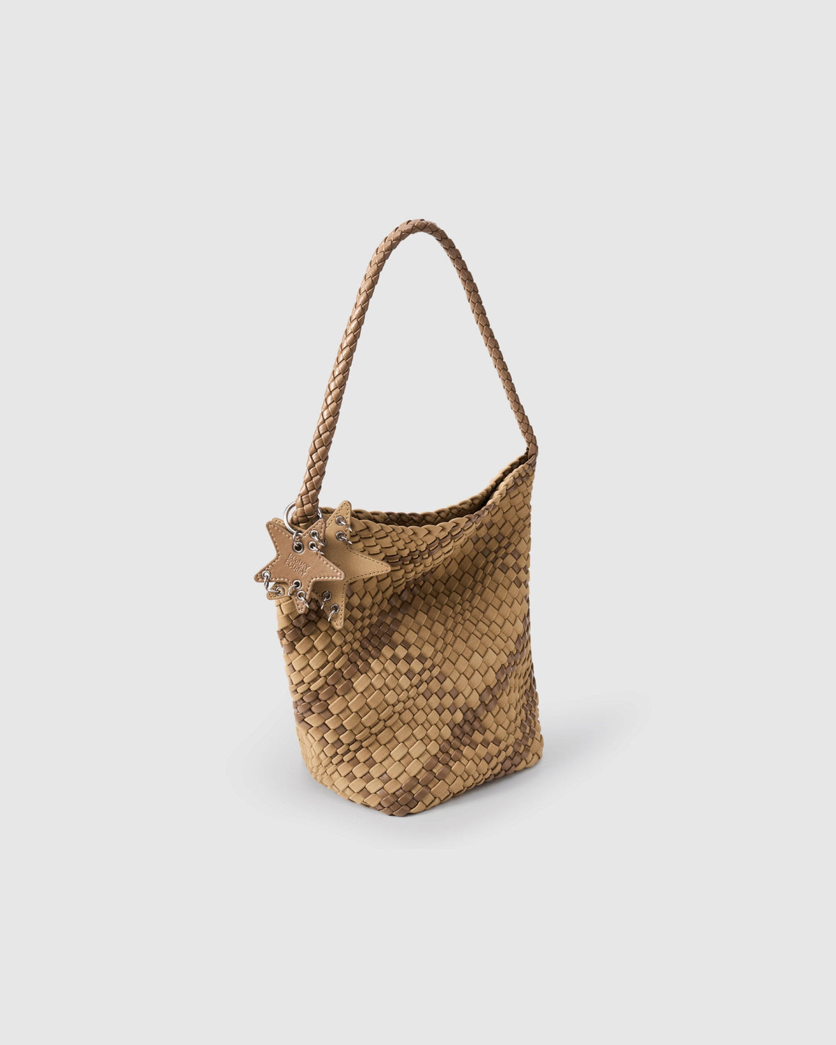 Woven Basket Bag - Caramel Brown front