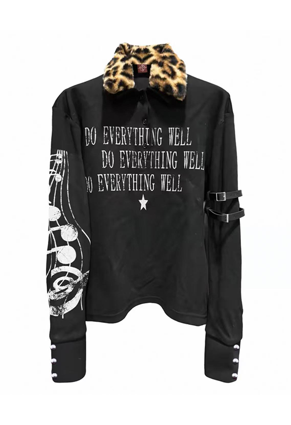 Leopard Print Polo Shirt