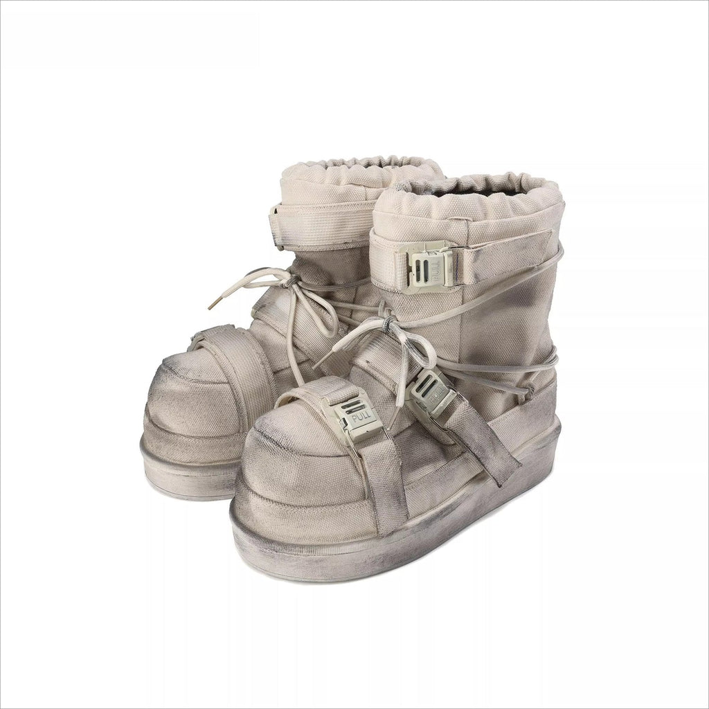 24ANS Detachable Sole Distressed Snow Boots