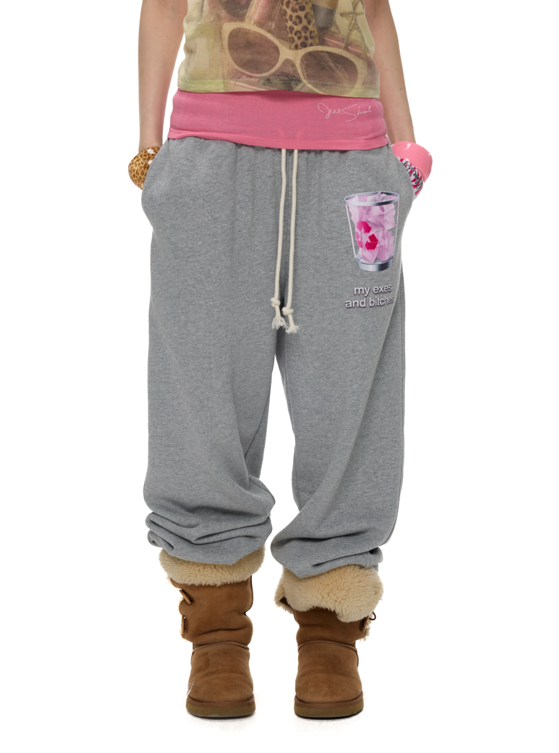 NORGIRA | TRASH Printed Drawstring Sweatpants