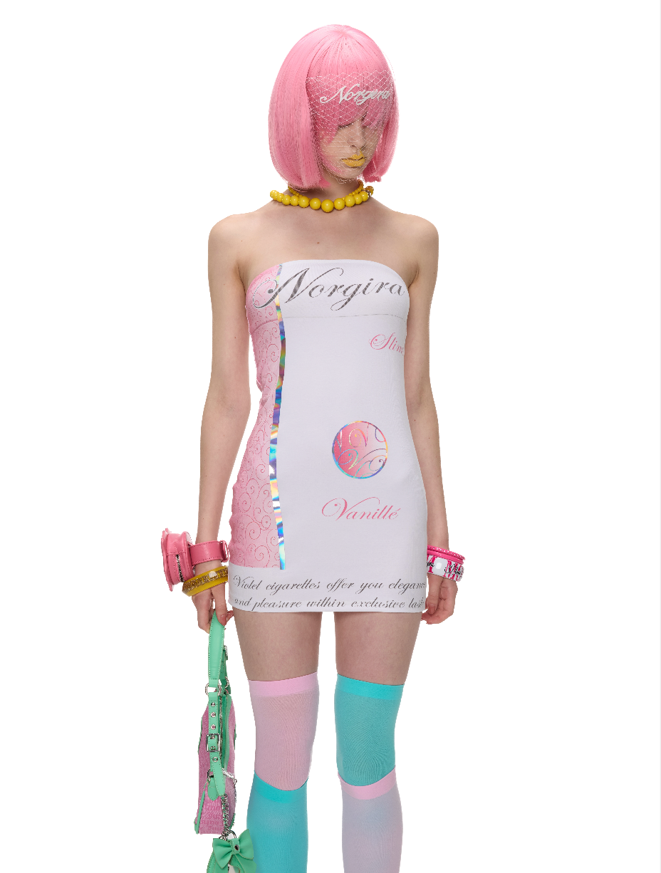 NORGIRA | Vanille Cigarette Strapless Bustier Dress
