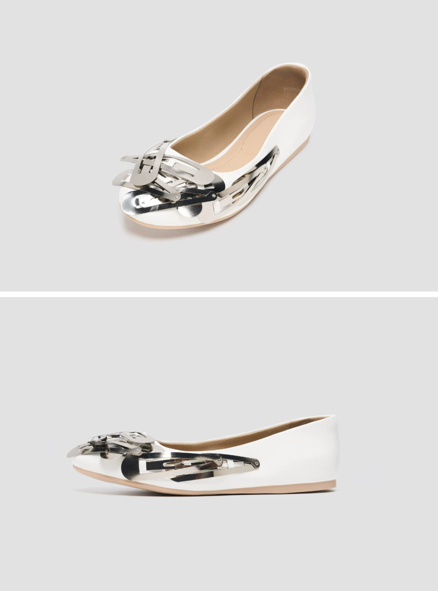 Ecoday X MAELIN HAIR PIN Ballet Flats