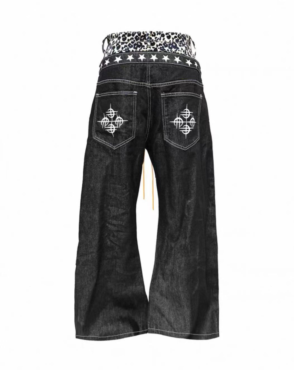 Leopard Print Denim Trousers