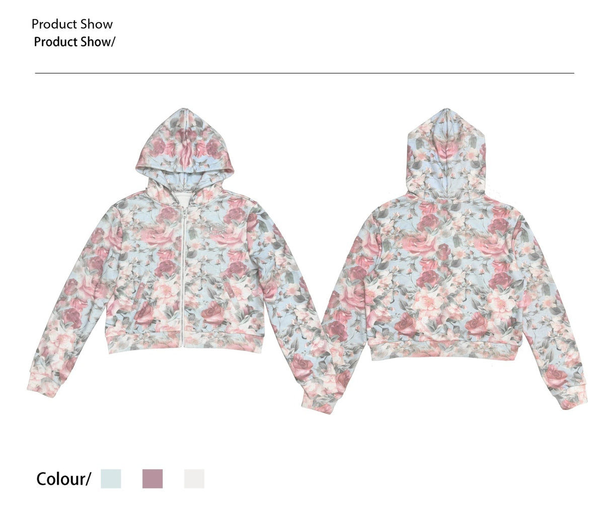 Pastel Floral Long Sleeve Top – "Silent Flowers Knowing Wind" Graphic
