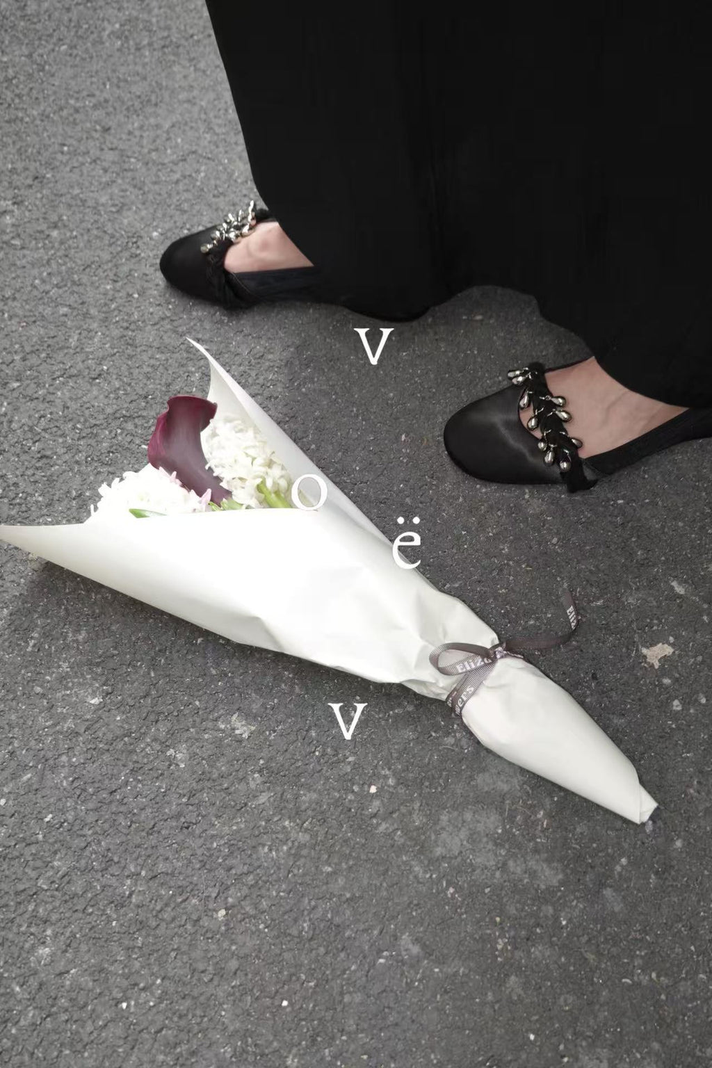 Black Silk Ballet Flats