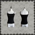 Black Rose Lace Cami Top – Slim Ribbed Dark Coquette