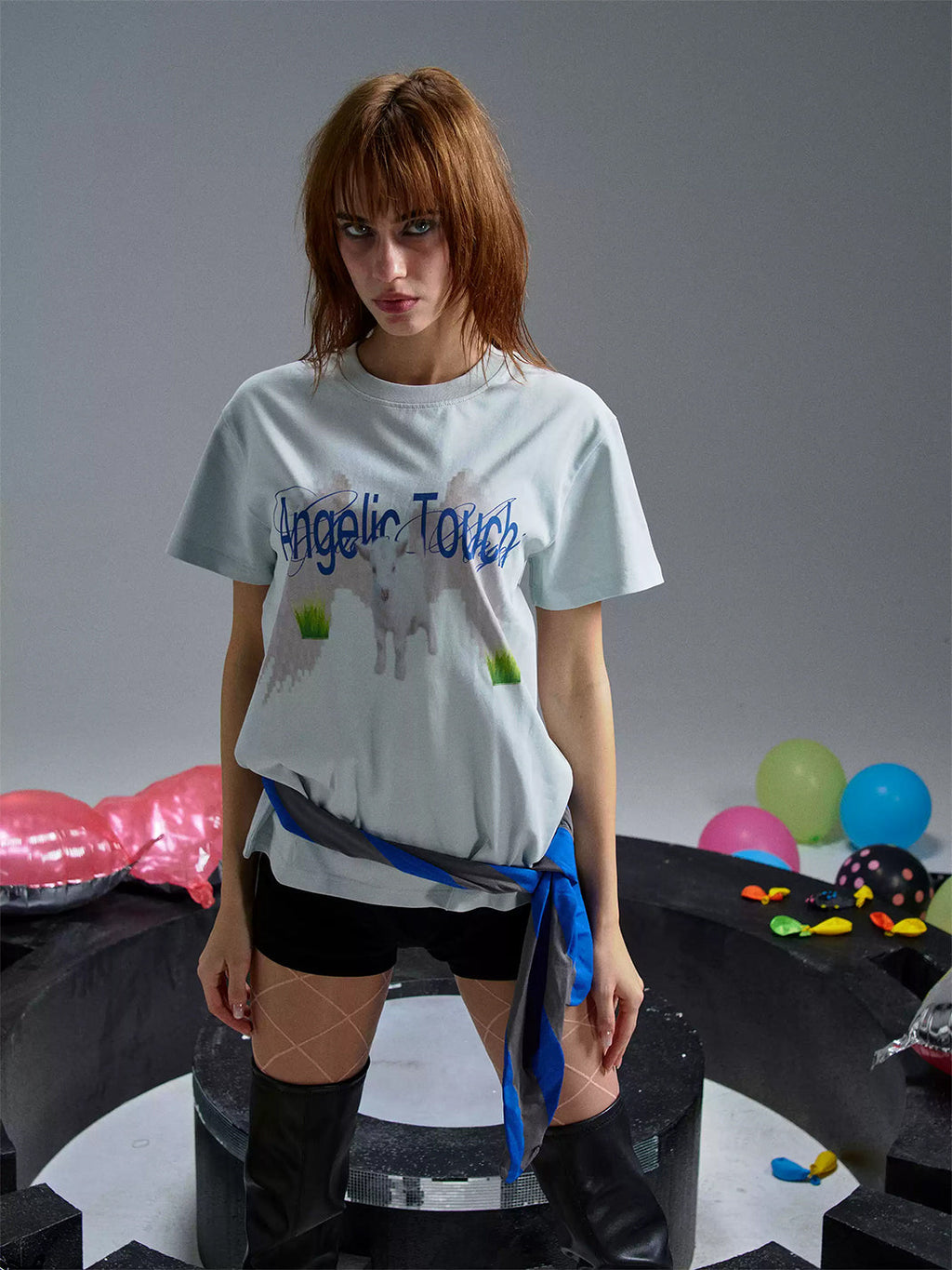 PAIKI Angel Lamb Regular Shoulder T-Shirt