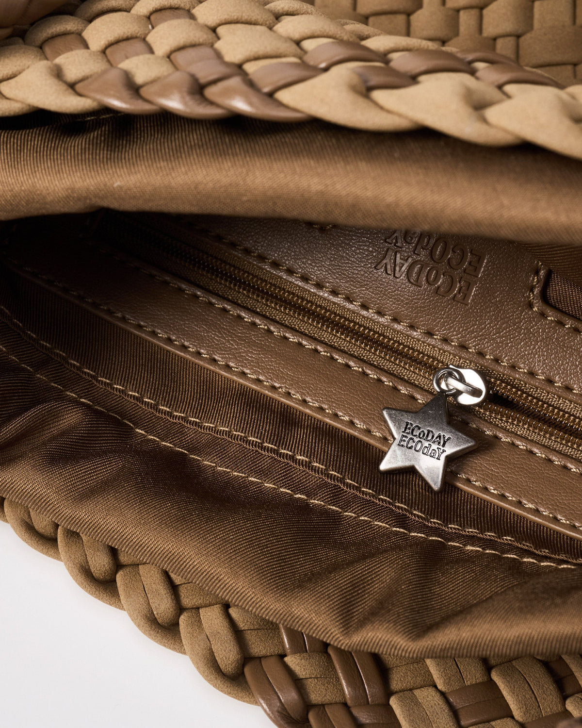 Woven Basket Bag - Caramel Brown