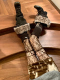 Lace Drawstring Thigh-High Tights with Ribbon Tie