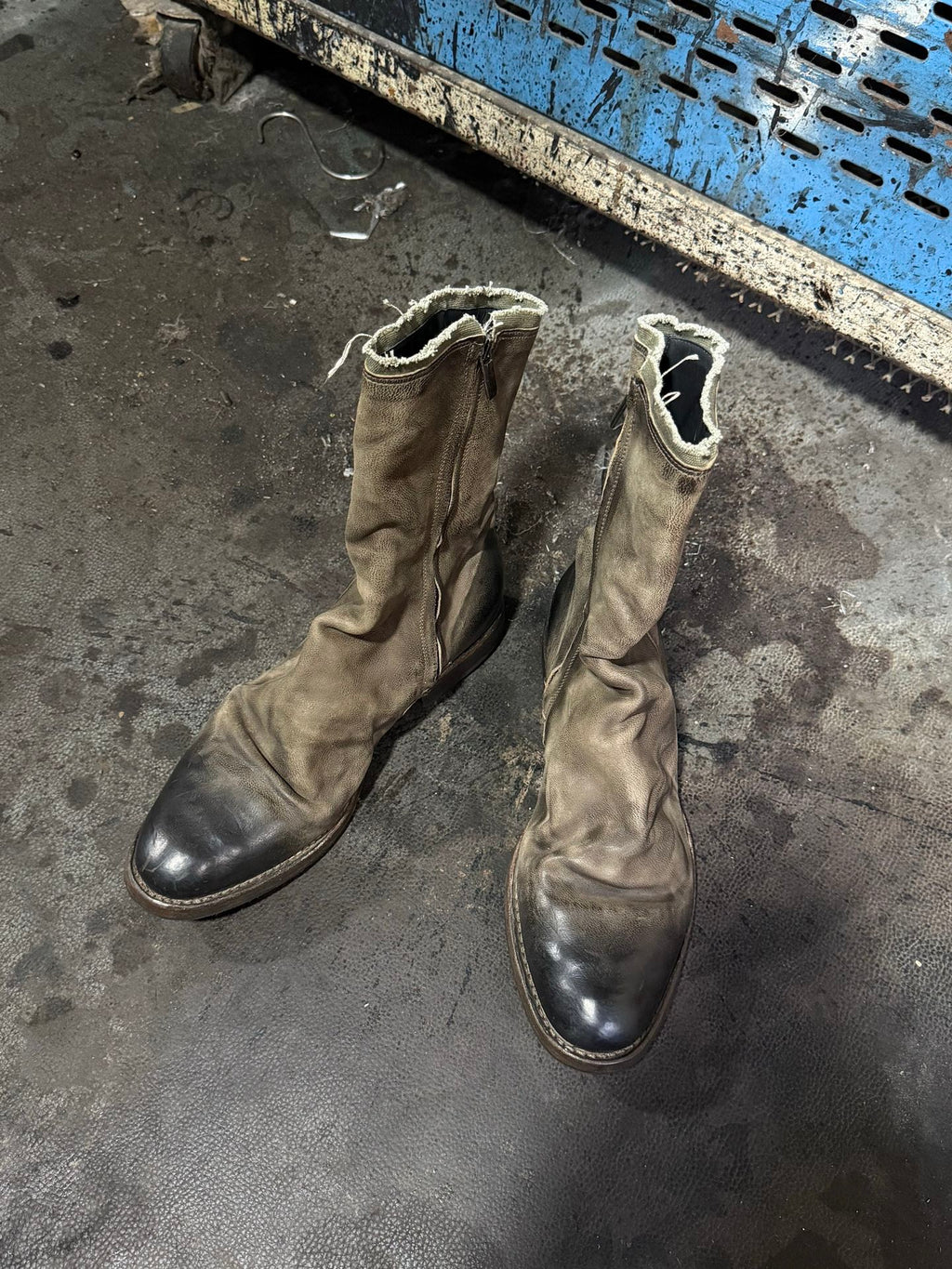 DISTRESSED SLouch MID-CALF BOOTS