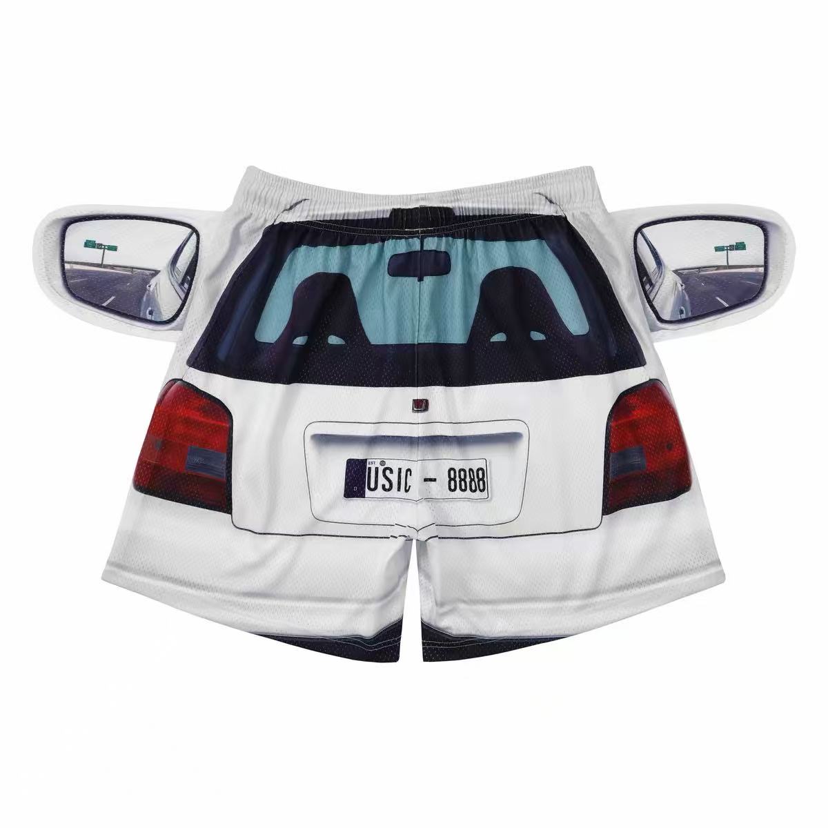 USIC | CAR PRINT MESH BASKETBALL SHORTS