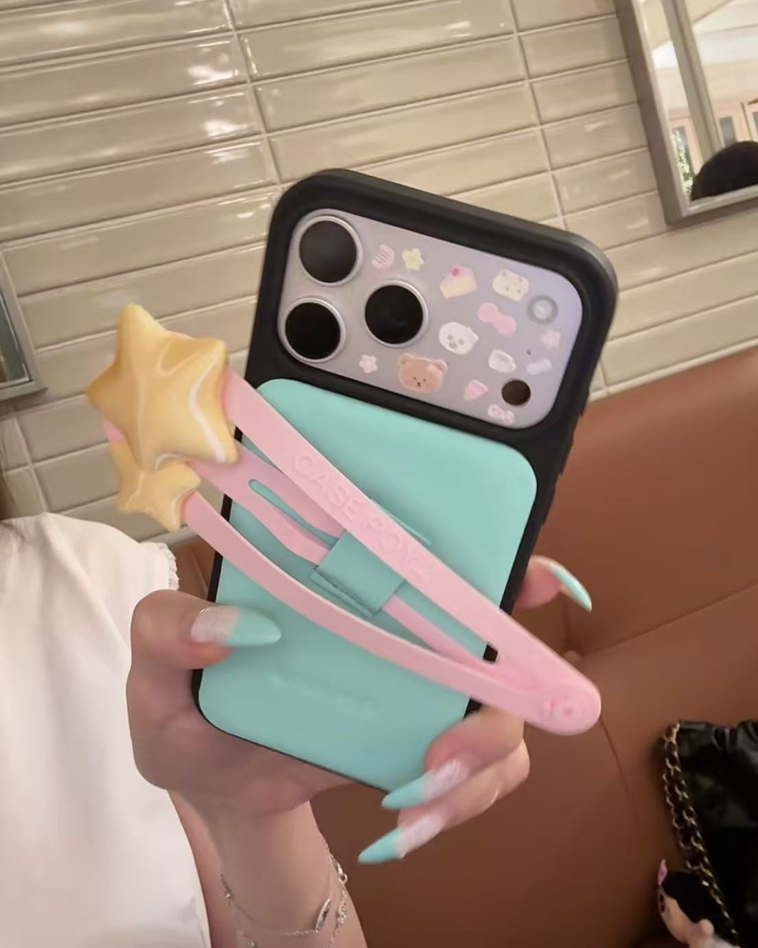 3D Star Hair Clip Phone Case