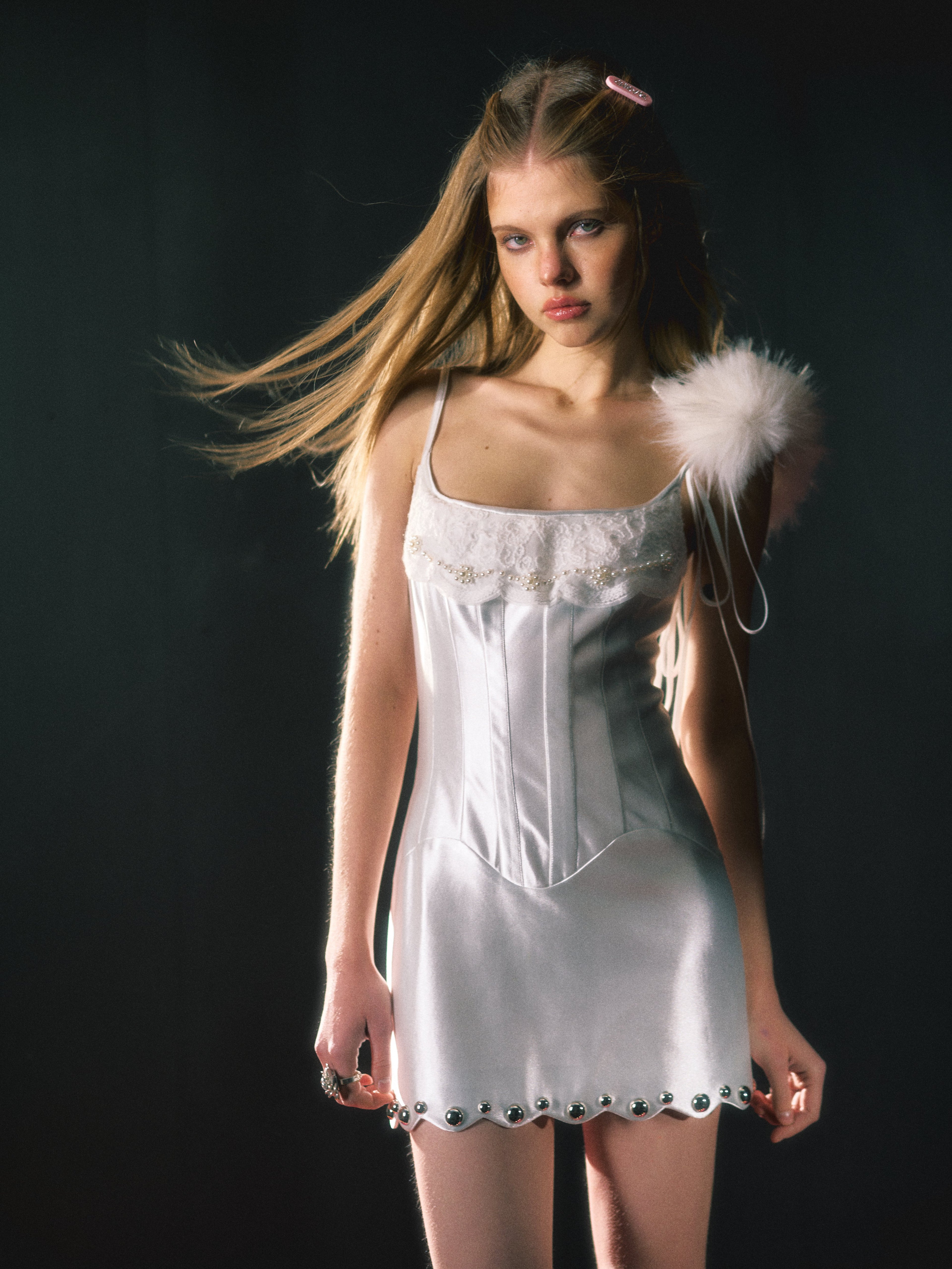 [F0054]Shinjuku Swan mini white dress