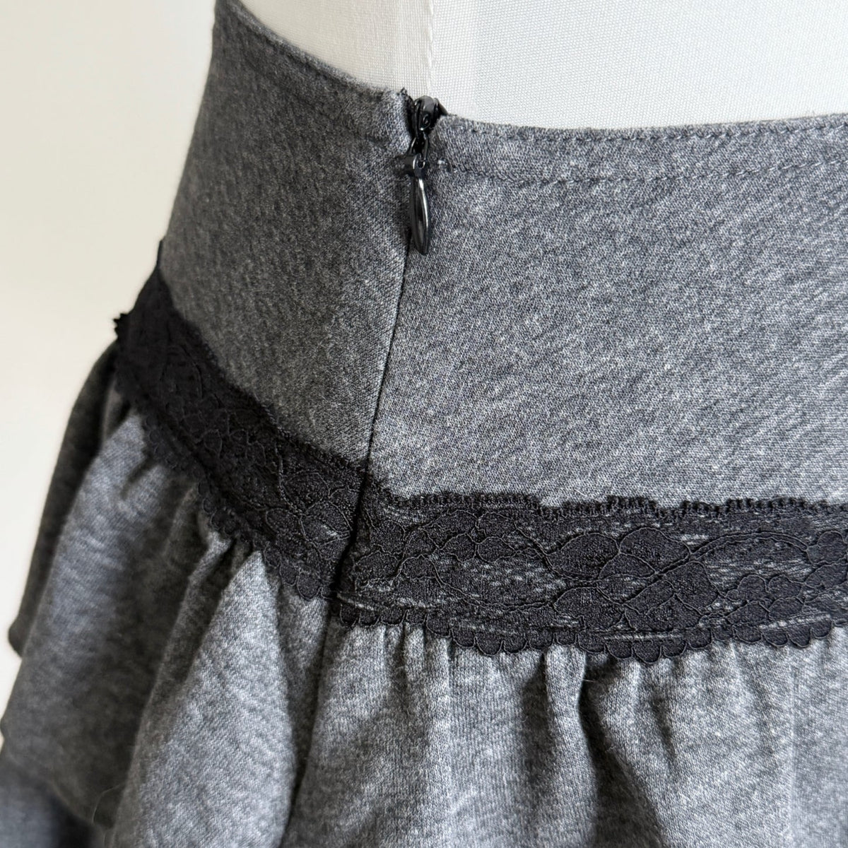 Vintage Button A-Line Mini Skirt with Built-in Shorts