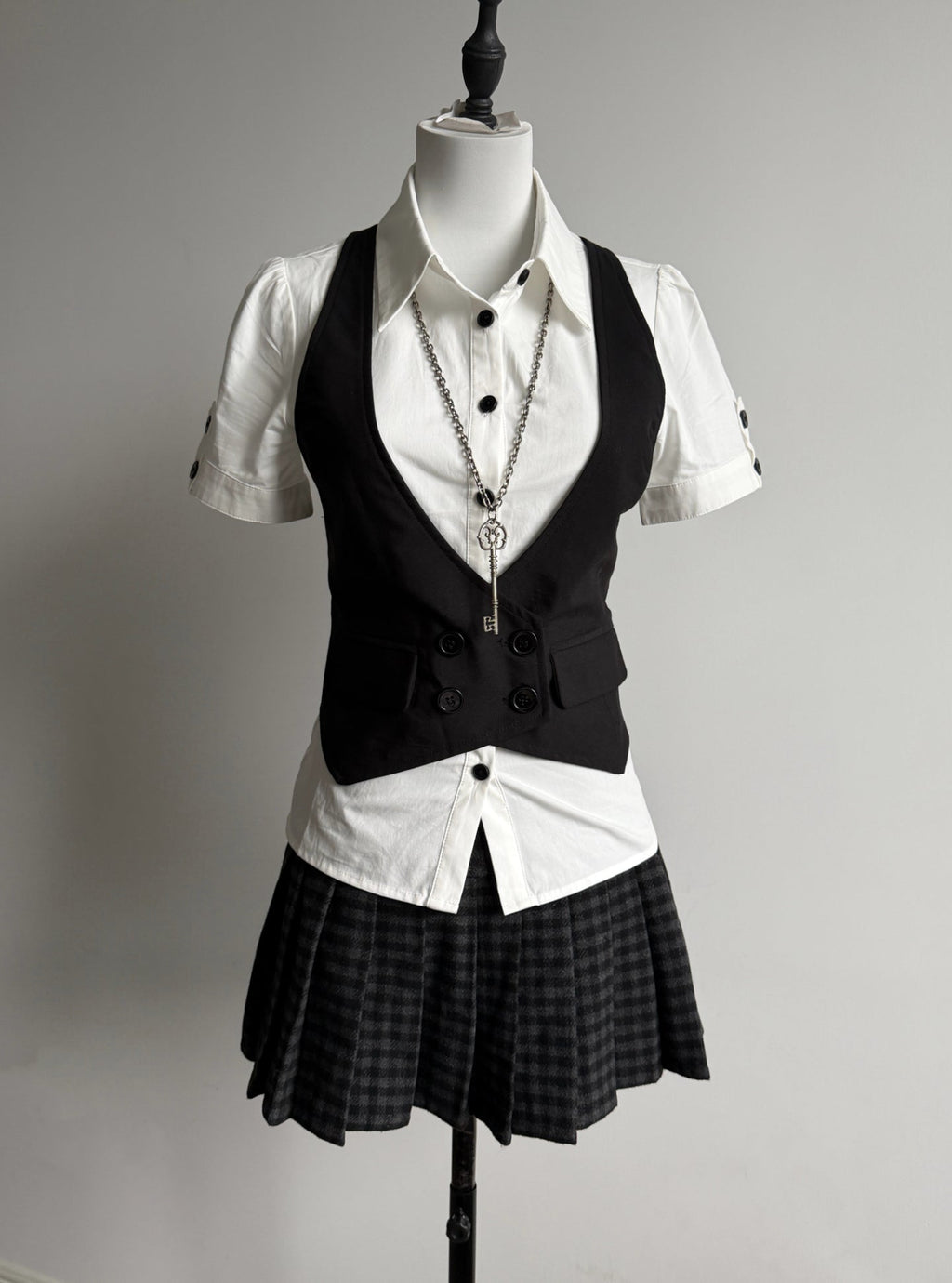 Double-Breasted Vintage Goth Waistcoat