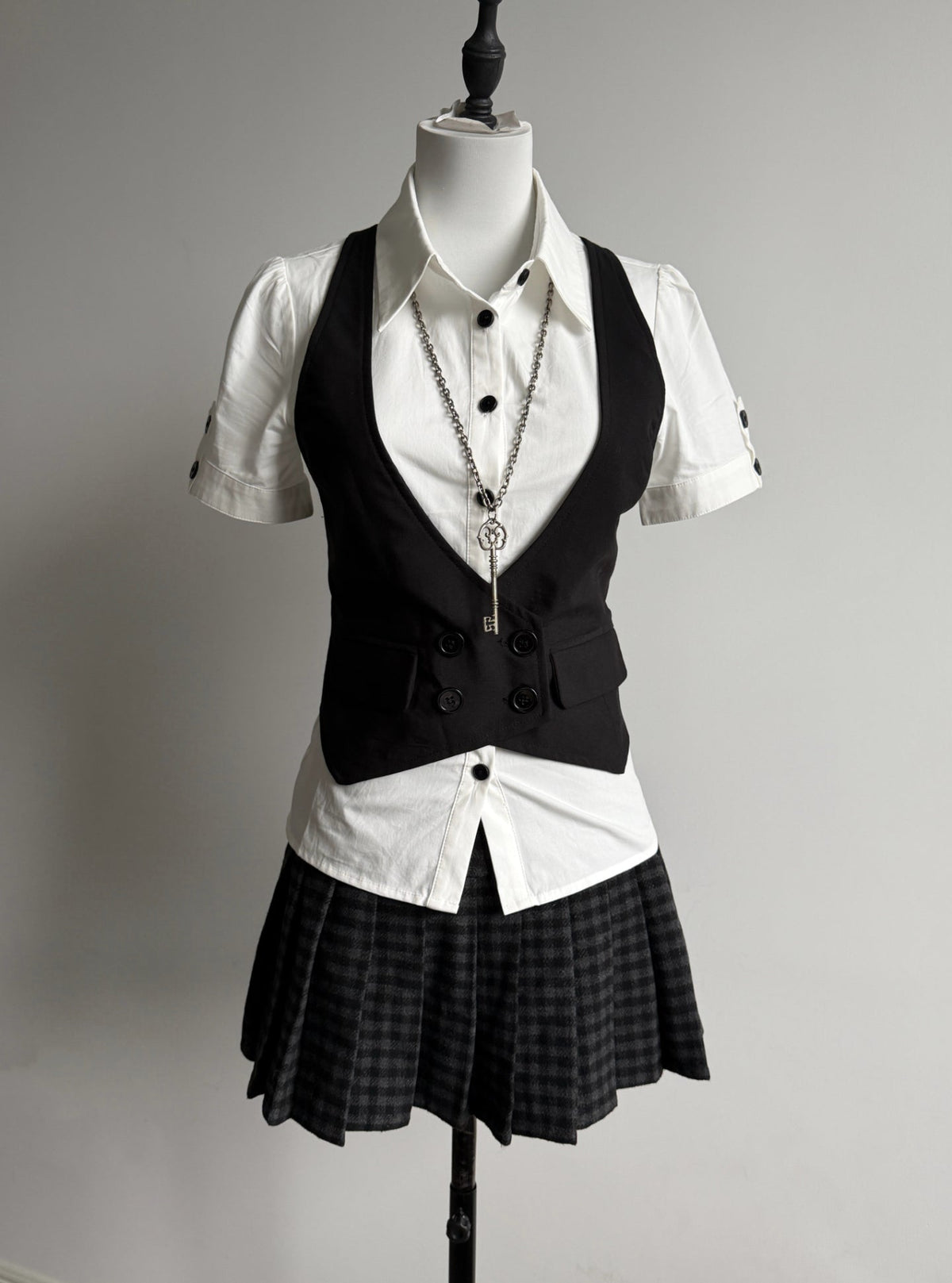 Double-Breasted Vintage Goth Waistcoat