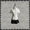 Basic White Shirt with Black Buttons