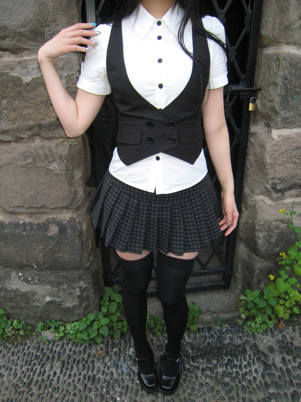 Double-Breasted Vintage Goth Waistcoat