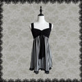 Striped Cami Dress with Lace Patchwork