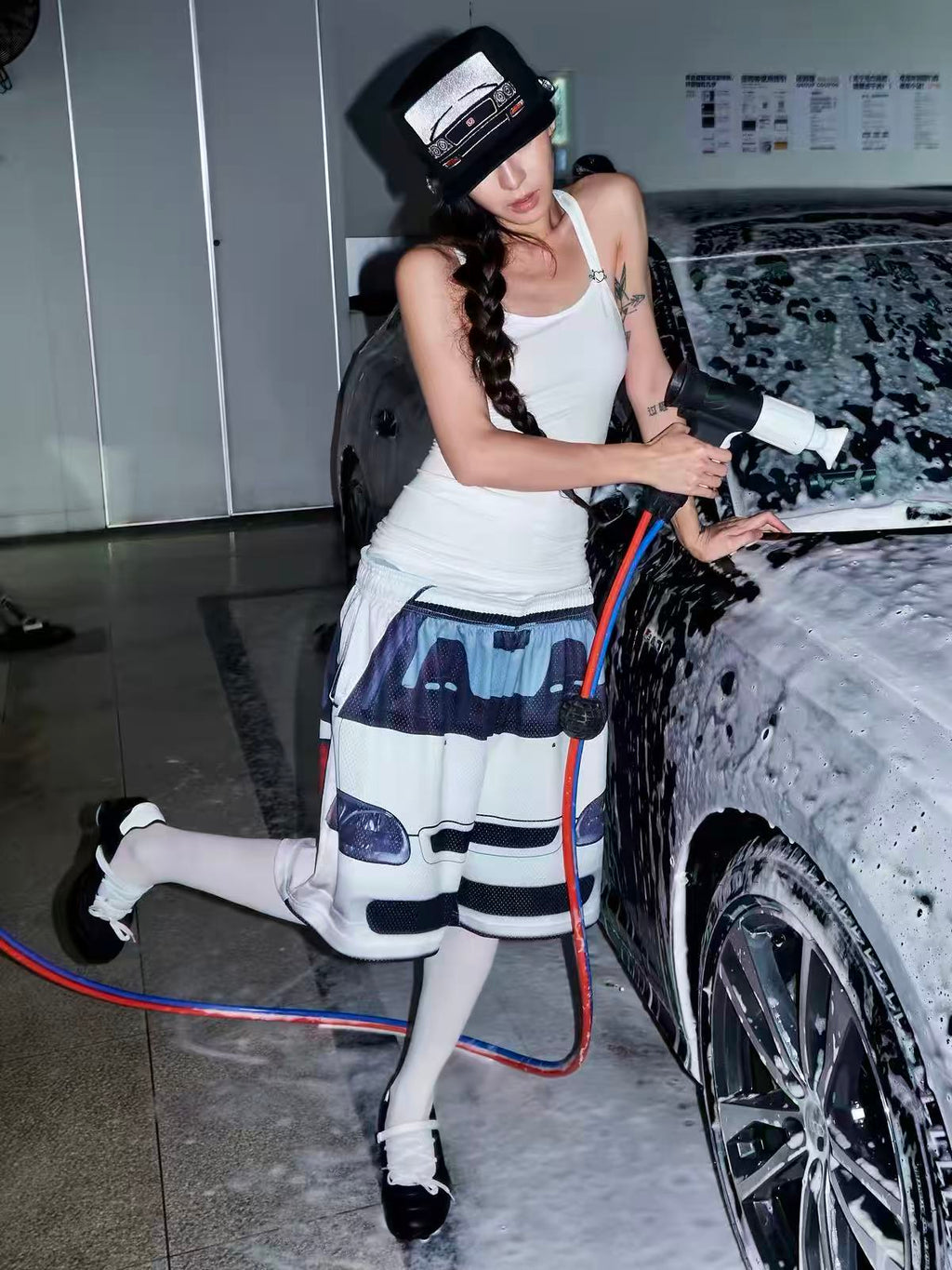 USIC | CAR PRINT MESH BASKETBALL SHORTS