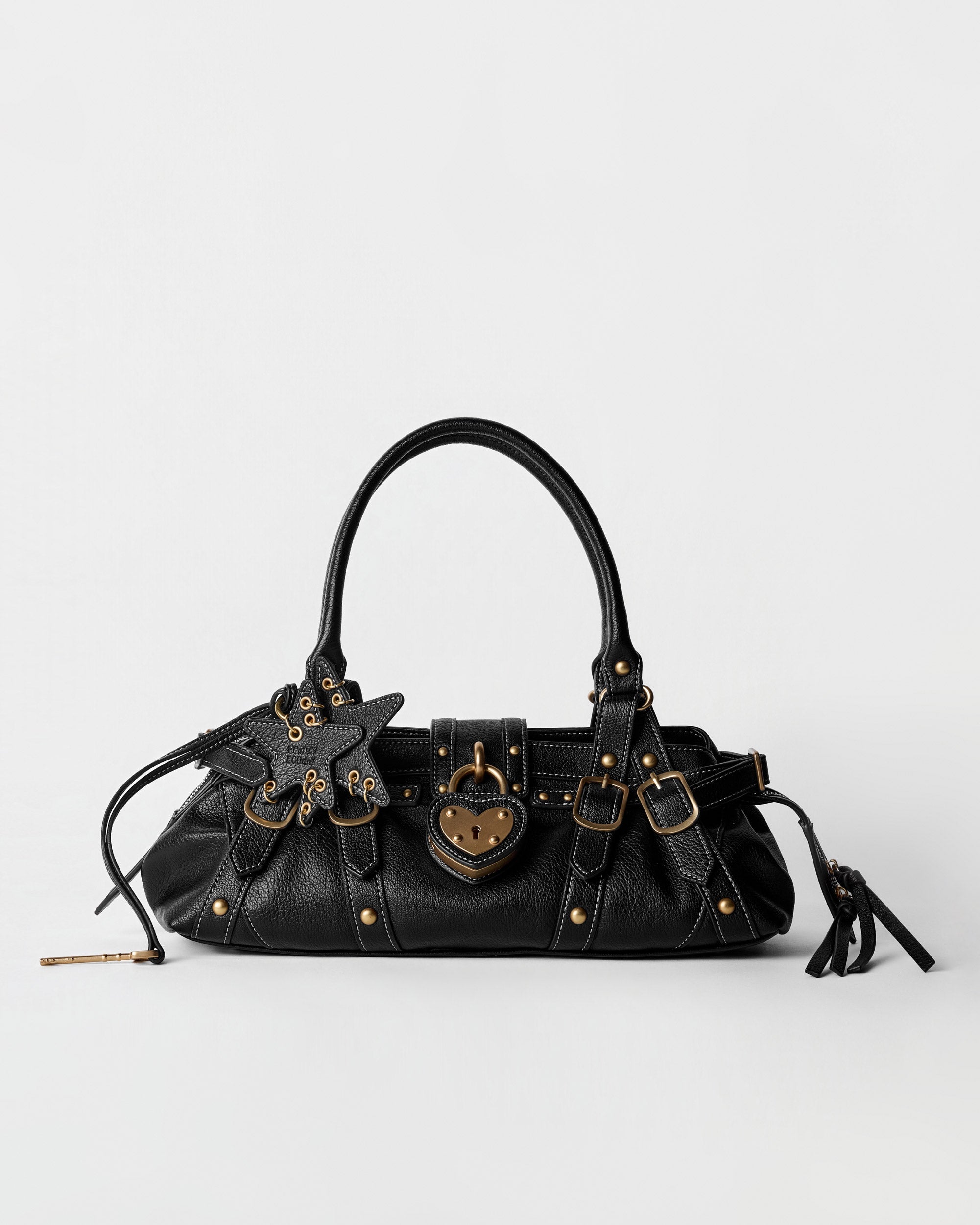 Lockie Baguette Bag black color detail image