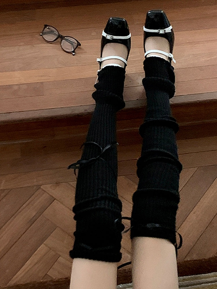 Self-Tie Strap Over-Knee Leg Warmers