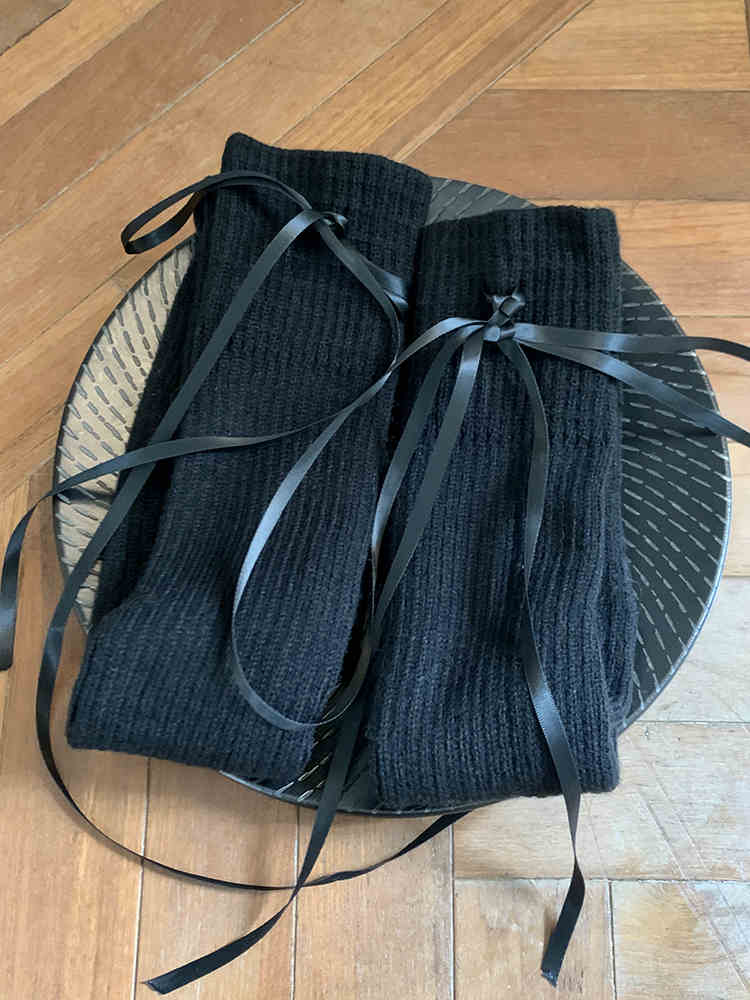 Self-Tie Strap Over-Knee Leg Warmers