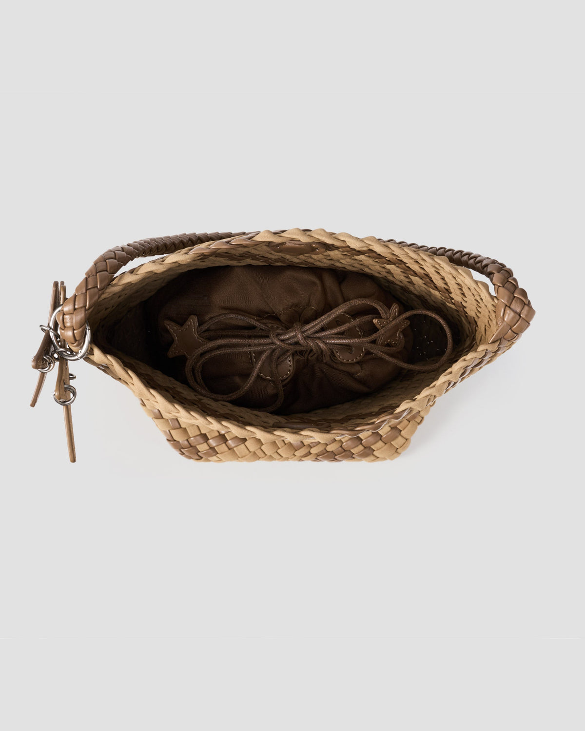 Woven Basket Bag - Sandalwood worn