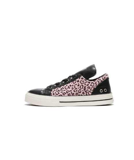 Goth-Sweet Leopard Print Rivet Skate Shoes