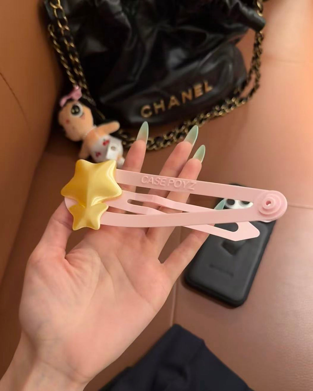 3D Star Hair Clip Phone Case