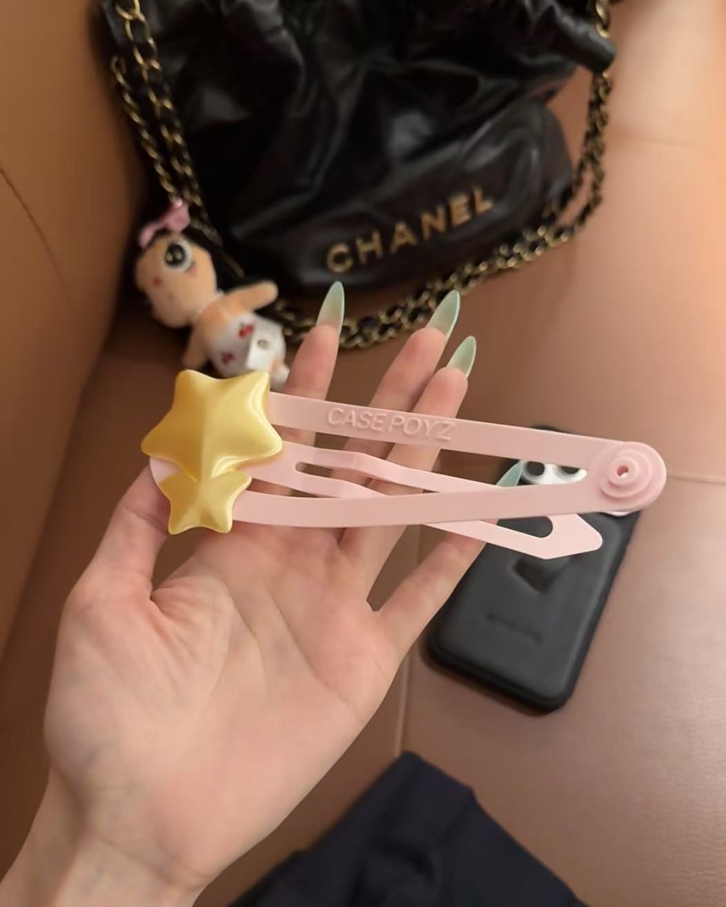 3D Star Hair Clip Phone Case