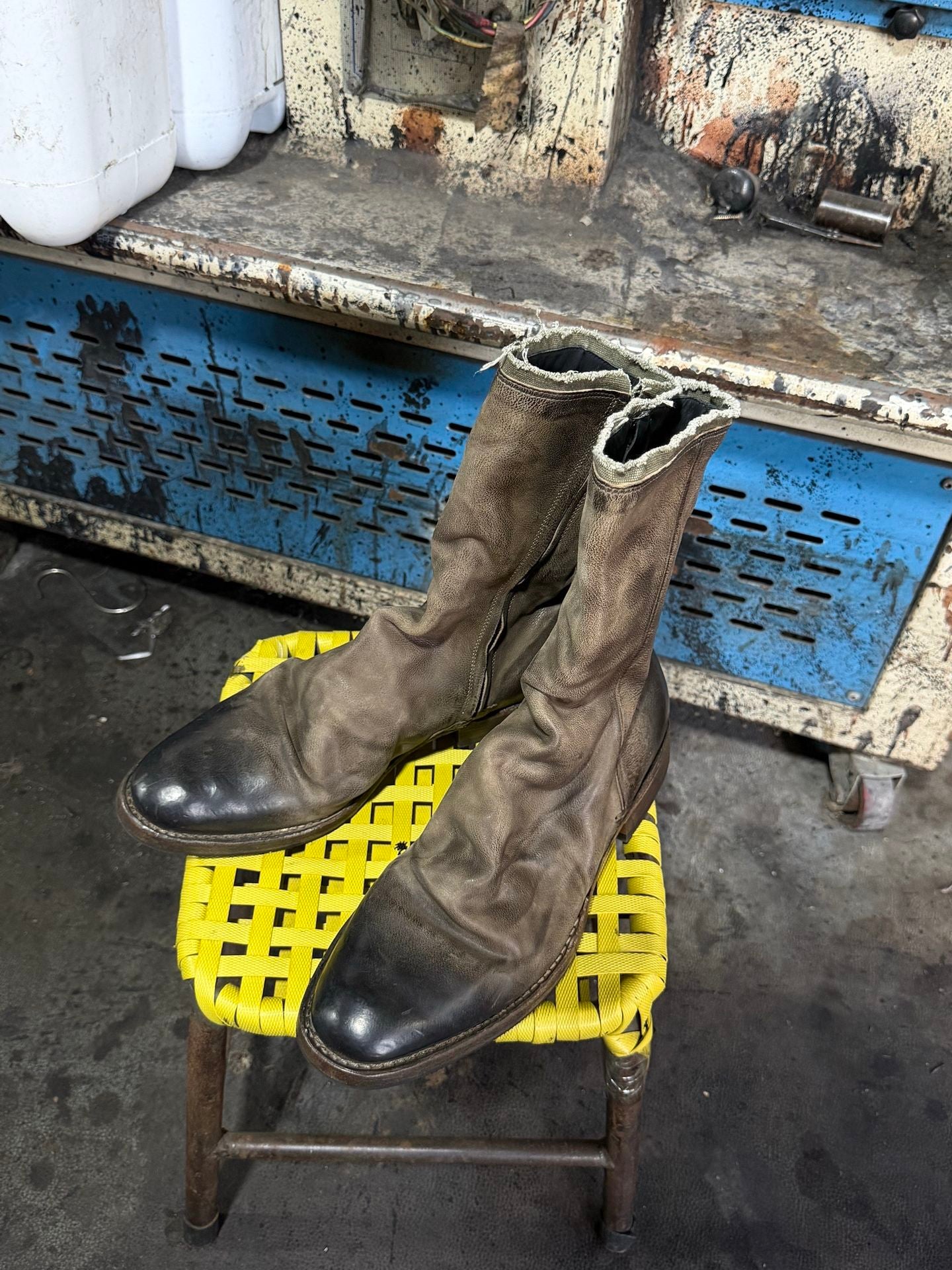 DISTRESSED SLouch MID-CALF BOOTS