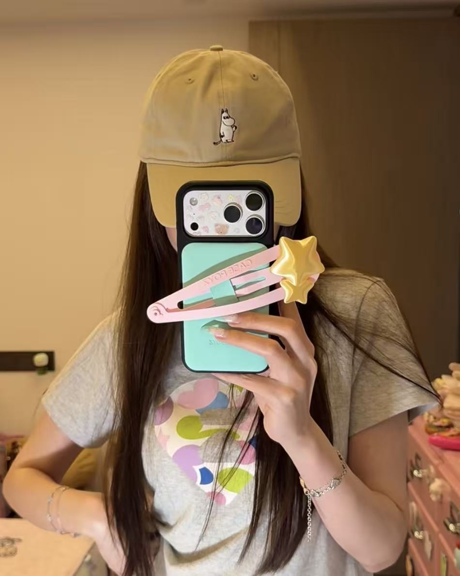3D Star Hair Clip Phone Case