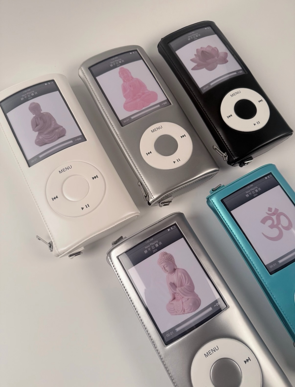 Retro iPod MP3-Musikplayer-Umhängetasche – Silber