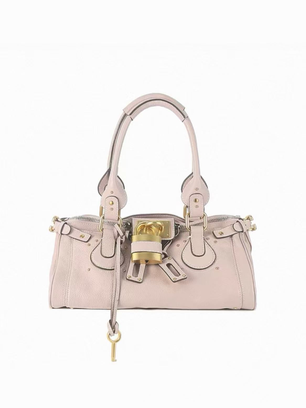 Padlock Leather Satchel Bag
